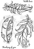 Stempel - Creative Expressions - Clear stamp set - Boho feathers