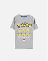 Pokémon - Pika Kinder T-shirt - Kids 110 - Grijs