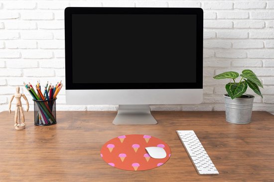 Muismat rond 30x30 cm - Mousepad IJs - Patronen - Zomer - Ronde muismatten