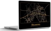 Laptop sticker - 17.3 inch - Kaart - Helmond - Goud - Zwart - 40x30cm - Laptopstickers - Laptop skin - Cover