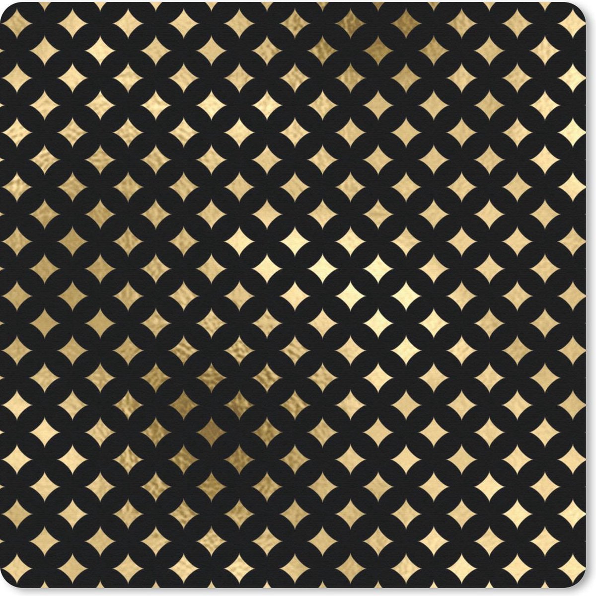 Muismat 20x20 cm - Mousepad Patronen - Sterren - Goud - Muismatten