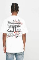 JORCUSTOM Graffiti Loose Fit T-Shirt - Wit - Volwassenen - Maat XL