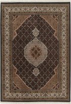 MOMO Rugs - MOMO Rugs Tabriz Royal Black 10 Vloerkleed - 144x204 cm -  - Oosters Tapijt - Klassiek - Beige, Bruin