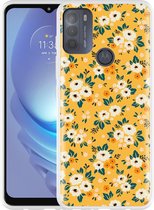 Motorola Moto G50 Hoesje Vintage Bloemenprint - Designed by Cazy