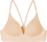 SCHIESSER Invisible Soft dames Lounge BH, voorgevormd met beugel, beige -  Maat: 70C