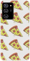 ADEL Siliconen Back Cover Softcase Hoesje Geschikt voor Samsung Galaxy Note 20 - Junkfood Pizza