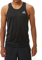 Adidas Own The Run Hardloopshirt / Mouwloos - Zwart Heren - Maat L