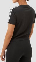 Adidas Essentials Loose 3-Stripes Cropped Shirt Zwart Dames - Maat XL
