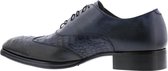 Croco Print Heren  maat 41 Blauw