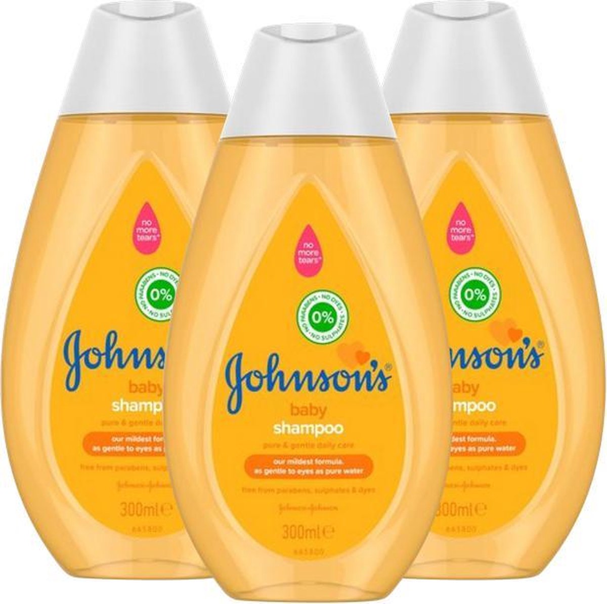 Goedkoopste Johnson's - Baby Shampoo - 3 x 300 ml - Voordeelverpakking