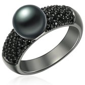 Valero Pearls parel Ring - Sterling zilver - Zwart