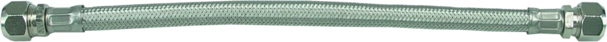Sub KIWA metalen flex.aansluitslang 15x15 30 cm