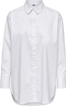 Jacqueline de Yong Blouse Jdymio L/s Long Shirt Wvn Noos 15233486 White Dames Maat - W32