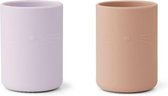 Drinkbekers Ethan cup Cat light lavender rose - Liewood