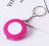 Centimeter rol. ABS Keychain & Keyring Tape Measures Fuchsia 10cm(3 7/8") x 4.3cm(1 6/8") (Approx 1.5 M/Roll)