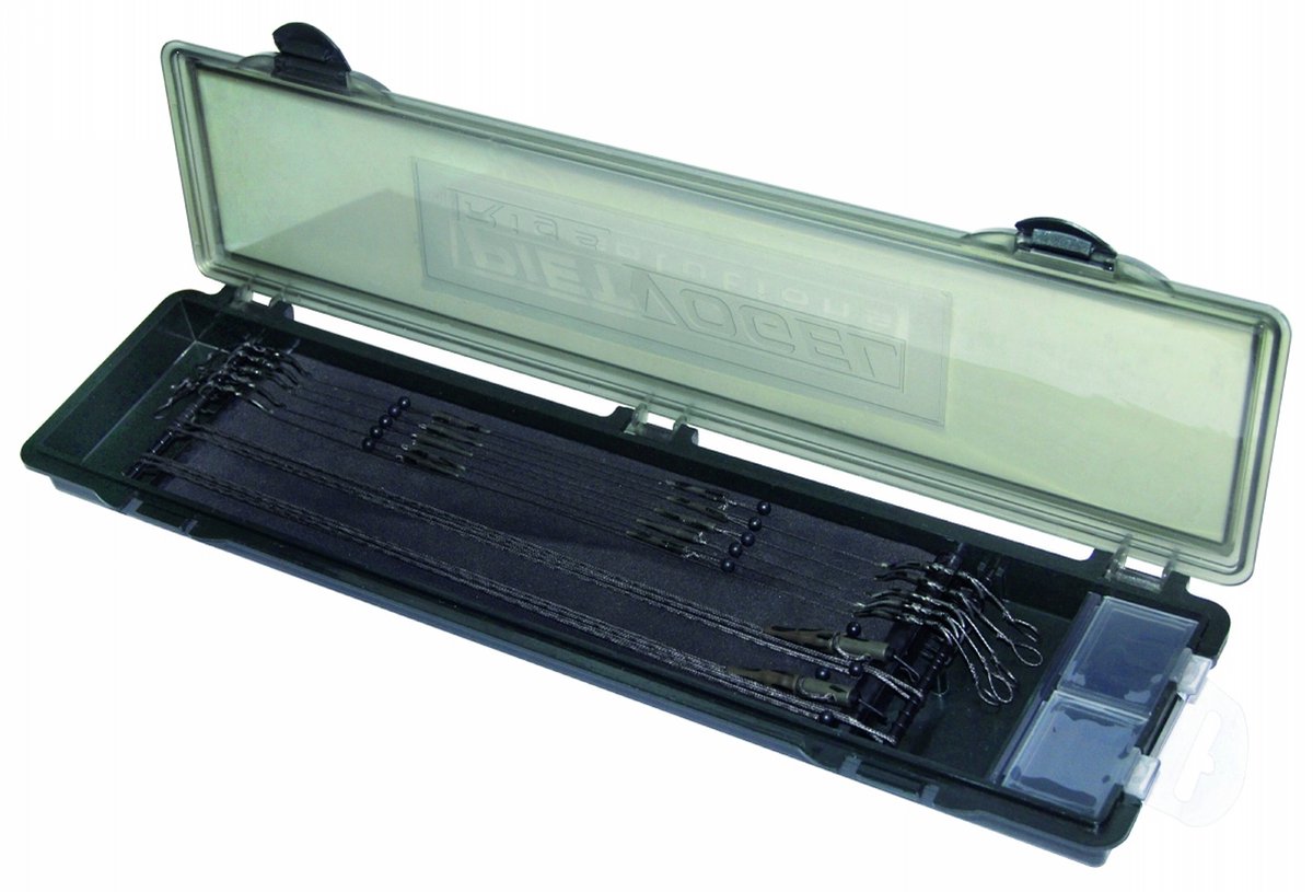 Rigsolutions Rig box complete PV373 met 10 kant-en-klare rigs en 2 leaders voor karpervissen