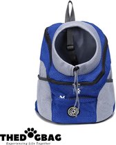 TheDogBag™ | Honden Rugzak, Draagtas, Reistas - Blauw - Large (Geschikt voor Honden tot 12 kg)