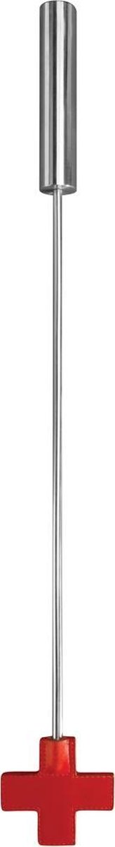 Shots Ouch! Whips and Paddles Crop Leather Cross Tipped Crop rood