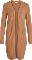 Vila Vest Viril Long L/s  Knit Cardigan - Noo 14042770 Tigers Eye/melange Dames Maat - S