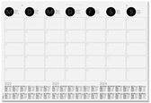 Sigel bureauonderlegger - 59,5x41cm - wit - maandplanner - 12 vel - kalender 2023/24/25 - SI-HO550