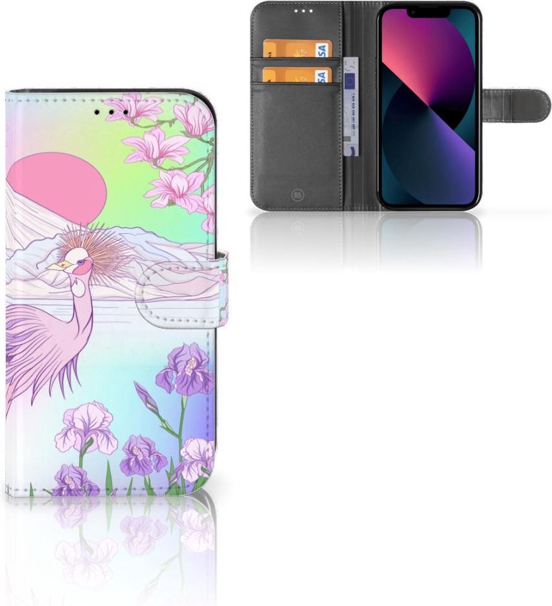 Apple iPhone 13 Telefoonhoesje met Pasjes Bird