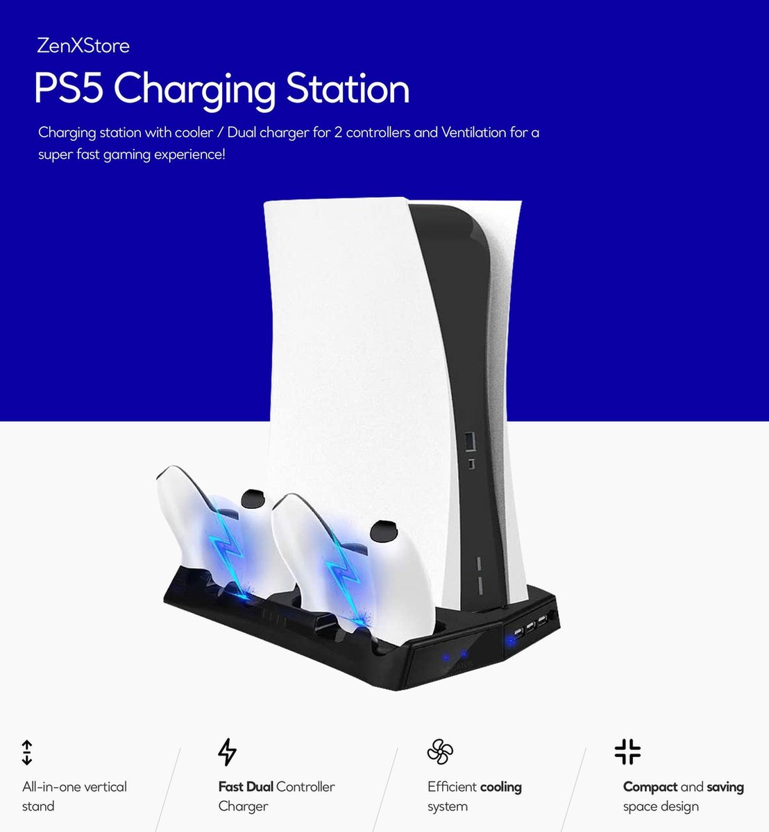 PS5 Oplaad Station met koeling