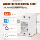 Wifi Intelligente Energiemeter Eenfase Din Rail Stroomverbruik Kwh Meter Wattmeter Werkt Met Alexa En Google Home