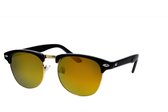 Hidzo Zonnebril Half Frame Zwart - UV 400 - Rode Glazen