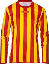 Masita | Sportshirt Barça Lange Mouw Dames & Heren Shirt Licht - Stevig - 100% Polyester - RED/YELLOW - XXL