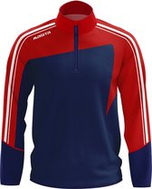 Masita | Zip-Sweater Forza - korte ritssluiting en duimgaten - NAVY BLUE/RED - XXXL