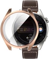 Huawei Watch 3 Pro Hoesje Hard Plastic met Tempered Glass Roze