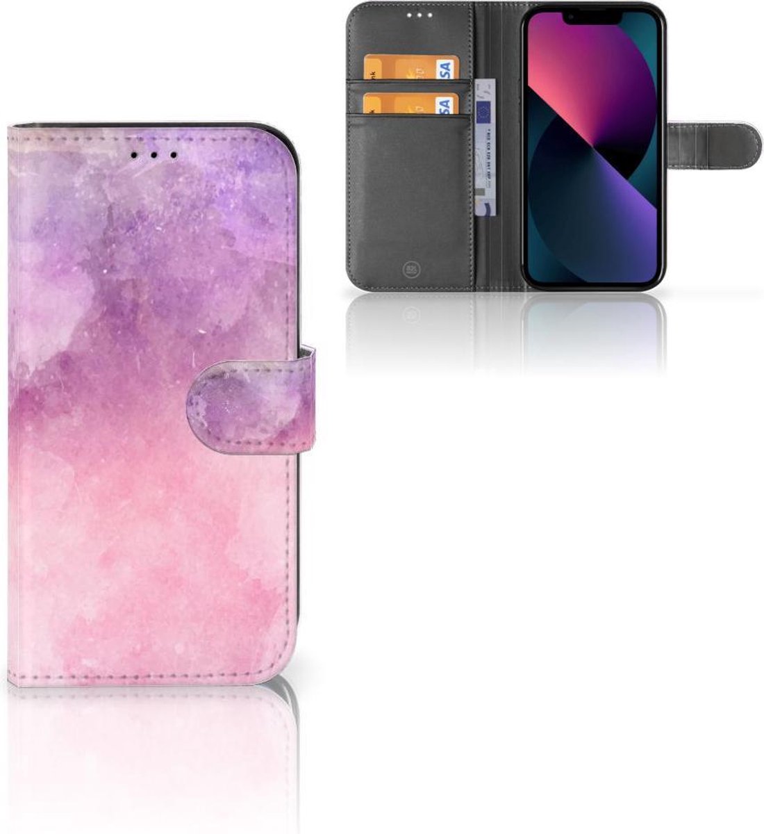 Hoesje Apple iPhone 13 Pink Purple Paint