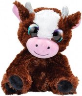 knuffel Lumo Cow Molly 15 cm bruin