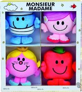 knuffels Mr. & Little Miss pluche 12 cm 4-delig