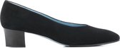 Thierry Rabotin Dames Suède   Pumps / Schoenen - Blokhak  hoogte 4 cm - 7377 fmc - Zwart - Maat 40