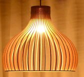 Groenovatie Nimes Houten Design - Hanglamp - E27 Fitting - ⌀45cm - Naturel