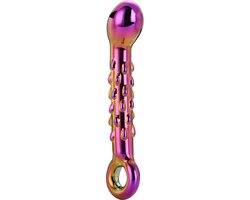 Geribbelde G-Spot dildo Glamour Glas