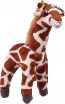 sleutelhanger giraf 12 cm pluche bruin