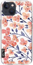 Casetastic Apple iPhone 13 Hoesje - Softcover Hoesje met Design - Cherry Blossoms Peach Print