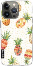 Casetastic Apple iPhone 13 Pro Hoesje - Softcover Hoesje met Design - Pineapples Orange Green Print