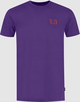 Purewhite -  Heren Slim Fit    T-shirt  - Paars - Maat M