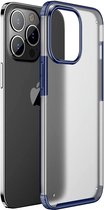 Apple iPhone 13 Pro Hybrid Armor Hard Plastic Back Cover Blauw