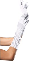 Elbow Length Satin Gloves