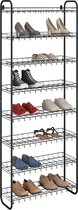 Metaltex - Shoe 8 - Schoenenrek - Zwart - 8 verdiepingen - met wandfixatie - 24 paar schoenen
