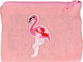 Kleine portemonnee met flamingo