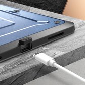 SUPCASE Full Cover Case Hoesje Geschikt Voor iPad Pro 12.9 inch - 2022 / 2021 - Pencil houder - Blauw