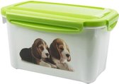 Hega Lunchbox Alava Hond 1,2 Liter 19 X 11 Cm Wit/groen