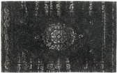GRAND geweven tapijt donkergrijs / zwart