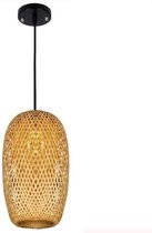 Hanglamp Rotan - Zinaps Retro Stijl Lantaarn Hanglamp, Bamboe Lampenkap, Slaapkamer Woonkamer Plafond Kroonluchter Thee Huis Eetkamer Bamboe Lamp Bar Cafe Club Single Head Hanglamp, E27, B (W