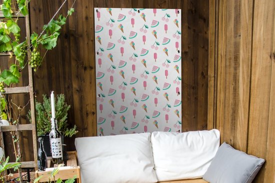 Affiche jardin - Toile jardin - Posters de jardin extérieur - Été - Pastel - Motif - 80x120 cm - Jardin
